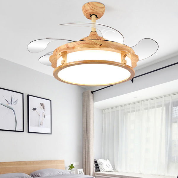 Lámpara Ventilador Silencioso Invisible Estilo Japonés