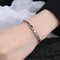 Pulsera Plata con Zircones Arcoíris Geométricos Vintage para Niña