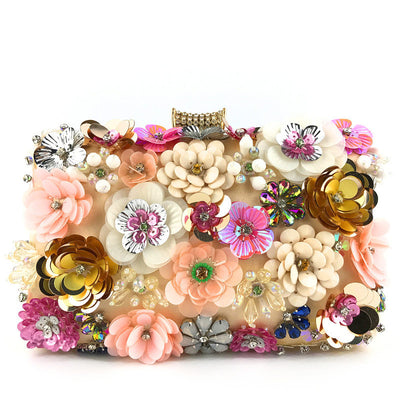 Bolso de Noche para Mujer con Flores de Cuentas Coloridas - Image 11