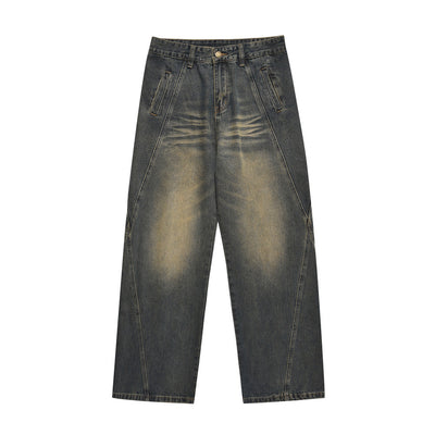Pantalón Denim Recto Holgado con Bolsillos Fashion National