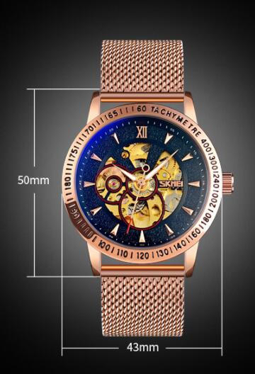 Reloj Automático Mecánico Hombre Lujo con Fondo Esqueleto Engranajes - Image 11