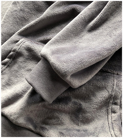 Sudadera Hoodie Gruesa para Hombre Talla Grande con Forro Polar - Image 8