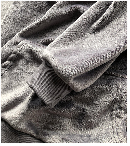 Sudadera Hoodie Gruesa para Hombre Talla Grande con Forro Polar - Image 8
