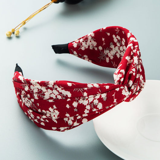 Diadema Ancha de Tela con Estampado Boho Chic - Image 3