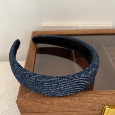 Diadema Retro de Tela Denim con Estilo Minimalista - Image 6