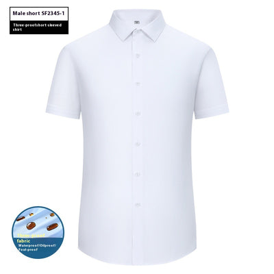 Camiseta Manga Corta Impermeable, Resistente al Aceite y Manchas - Image 24