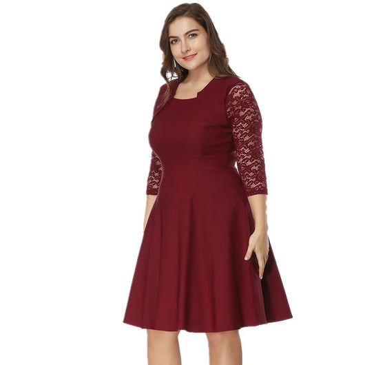 Vestido de Encaje Elegante con Detalles Cosidos - Image 11