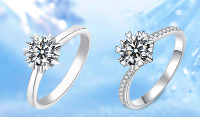 Aretes de Diamante Moissanita Platino Importados Diseño Copo de Nieve - Image 7