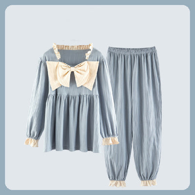 Pijamas Cómodos Estilo Coreano para Mujer - Algodón Puro Manga Larga Primavera Otoño - Image 7