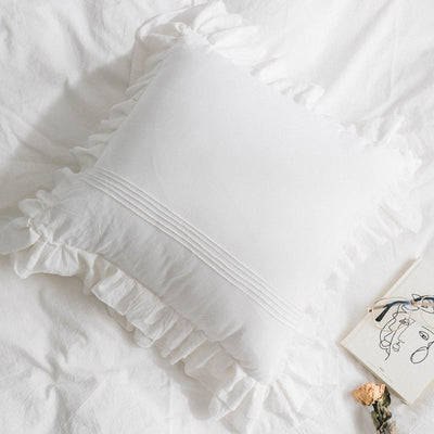 Funda de Almohada Pequeña de Algodón Puro con Volantes - Image 5