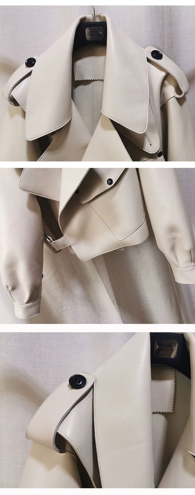 Chaqueta de Cuero para Mujer Estilo Retro Clásico - Image 15