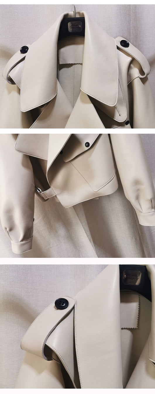 Chaqueta de Cuero para Mujer Estilo Retro Clásico - Image 15