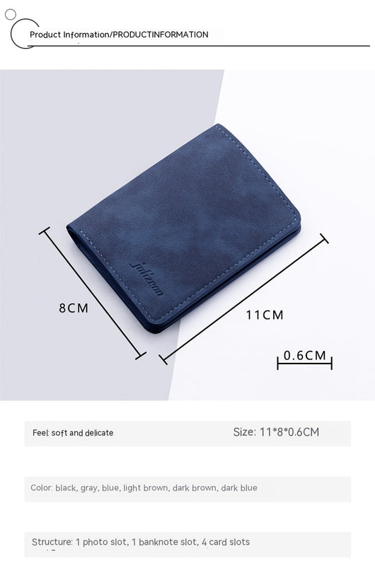 Billetera Compacta de Cuero para Licencia y Tarjetas - Diseño Ultrafino Multifuncional - Image 8