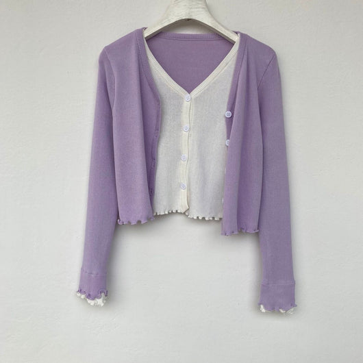Cardigan Holgado Estilo Universitario para Mujer - Image 45