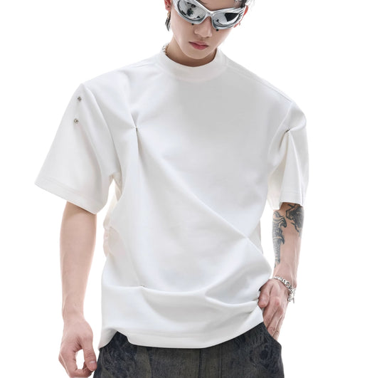 Blusa Plisada con Diseño Deconstruido y Hombro Descubierto - Image 6
