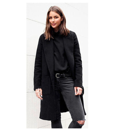 Abrigo Reversible de Lana para Mujer Otoño e Invierno - Image 13