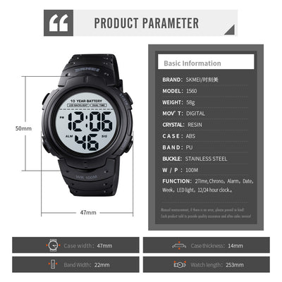 Reloj Deportivo LED Multifuncional Impermeable con Luz Nocturna - Image 12