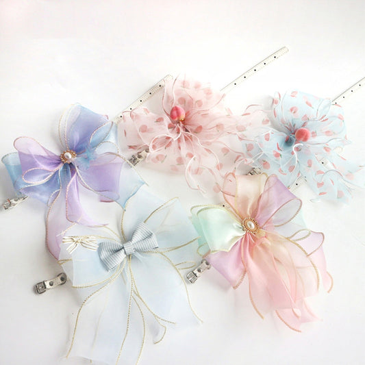 Collar de Cuero para Mascotas con Moño - Accesorios para Fotos