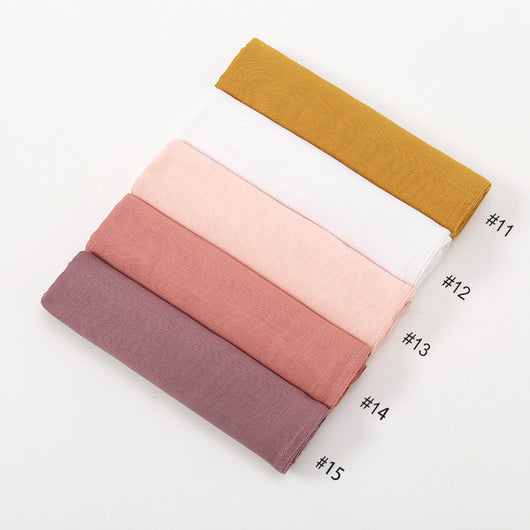 Pañuelo Modal Rayon Malayo Indonesio Colores Sólidos Transpirable - Image 46