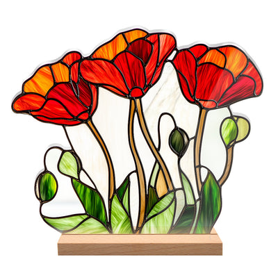 Adornos Decorativos Acrílicos con Efecto Cristal - Flores y Paisajes - Image 50