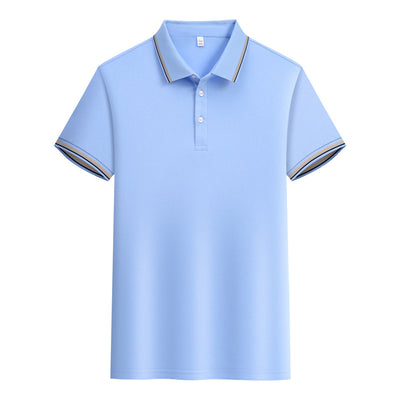 Polo de Verano Unisex con Encaje en Solapa de Algodón Premium