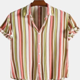 Camisa Manga Corta con Estampado Digital para Hombre