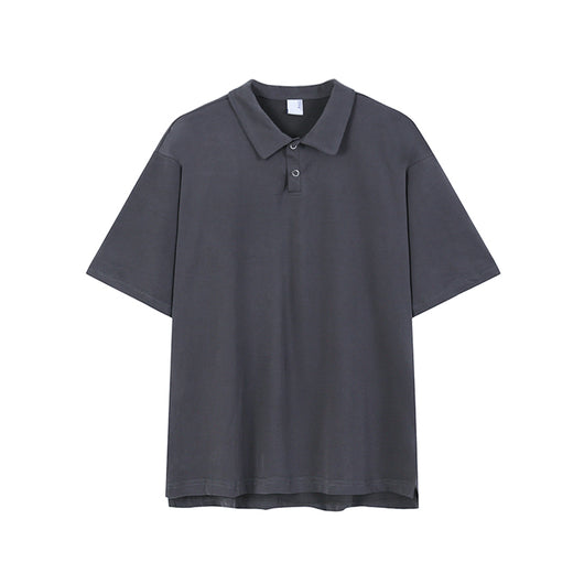 Polo Clásico de Manga Corta Cuello Solapa Estilo Coreano para Hombre - Image 9