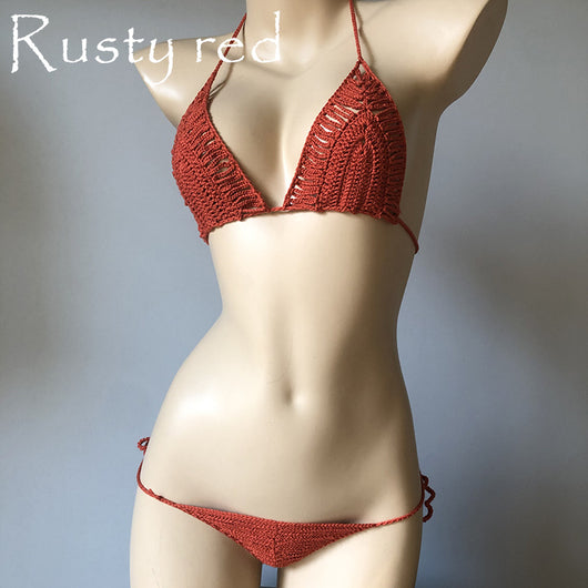 Bikini Tejido a Mano con Diseño Calado para Mujer - Image 15