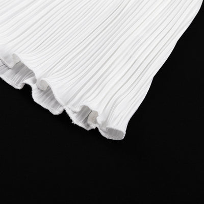 Conjunto de Pantalón Ancho Cintura Alta y Chaleco Plisado sin Mangas - Blanco - Image 21