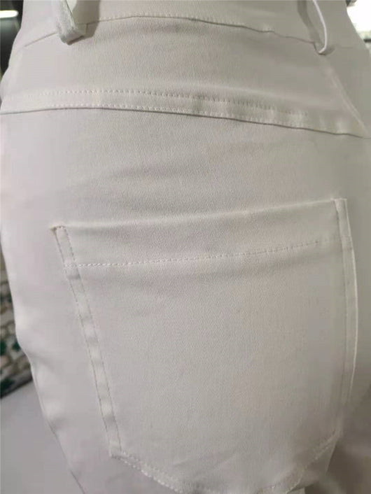 Jeans de Corte Casual para Diario en Color Sólido - Image 7