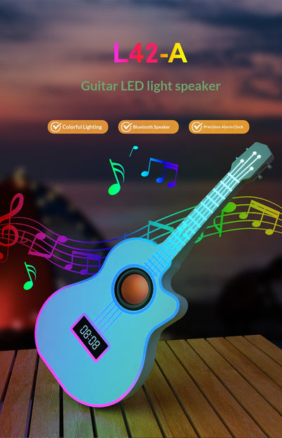 Parlante Bluetooth con Reloj Despertador y Luces Ambientales - Image 7