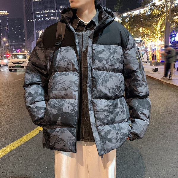 Chaqueta de Invierno Camuflada con Capucha para Hombre