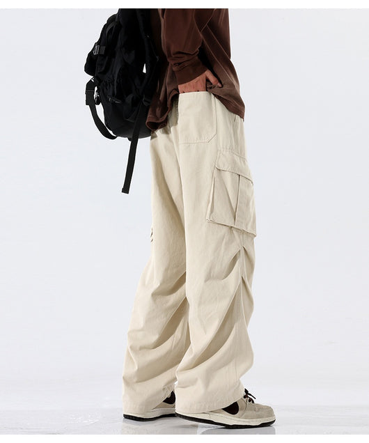Pantalones Plisados Retro para Hombre - Corte Recto Casual Tendencia - Image 21