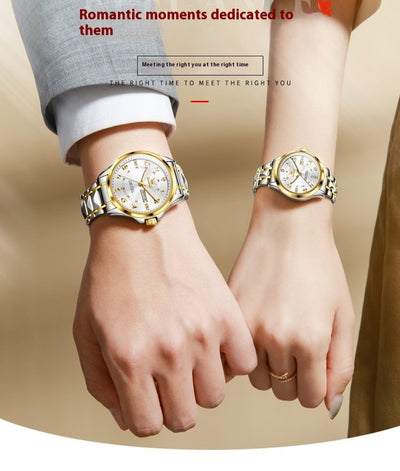 Reloj de Pareja Cuarzo Casual Resistente al Agua - Image 13