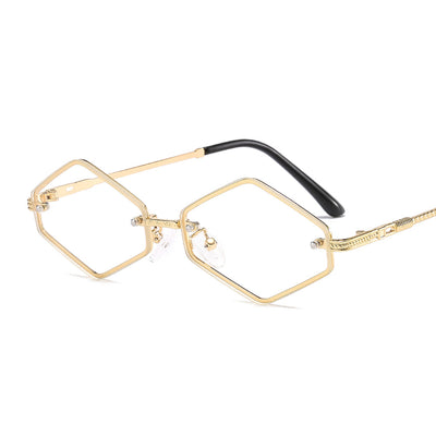 Gafas de Sol sin Marco con Protección UV y Diseño Geométrico Diamante - Image 22