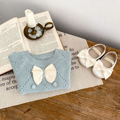 Blusa Infantil de Algodón con Moño y Mangas Largas - Image 10