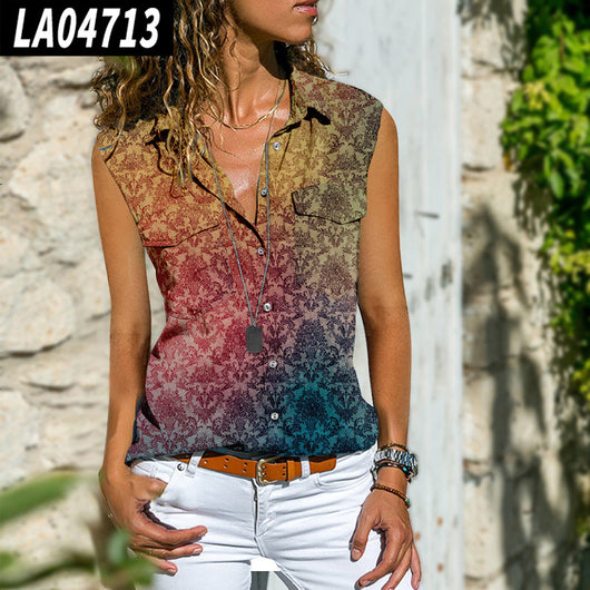 Blusa Bohemia Suelta sin Mangas para Mujer - Image 5