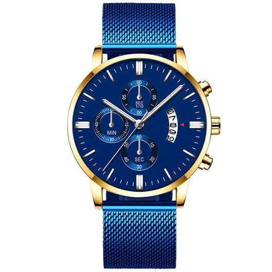 Reloj de Lujo para Hombre con Malla Metálica y Movimiento de Cuarzo - Image 30