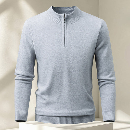 Suéter Pullover Tejido con Cierre Medio para Hombre - Image 7