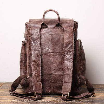 Mochila Retro de Cuero Genuino para Hombre - Image 10