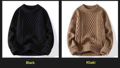 Suéter Cuello Redondo para Hombre - Otoño e Invierno - Image 21