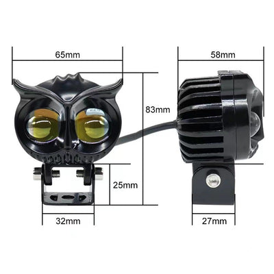 Faro Auxiliar Ojo de Búho Bicolor para Motocicleta - Image 6