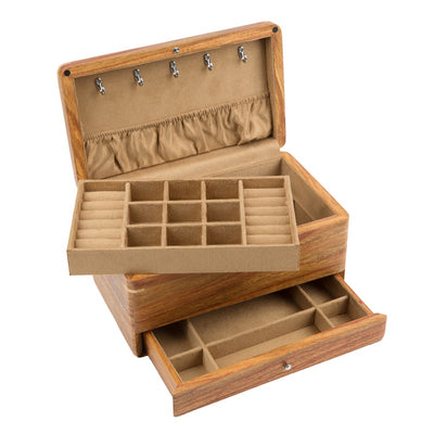 Joyero de Palisandro con Tres Niveles Desplegables - Image 10