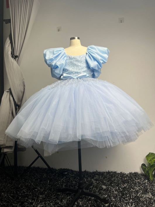 Vestido Princesa Niña con Falda Tutú y Moño - Image 9