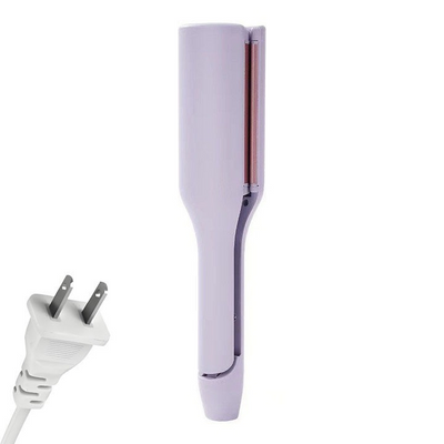Lavender hair waver with rose gold corrugated plates for creating small curls or waves, shown on a white background. - Image 10