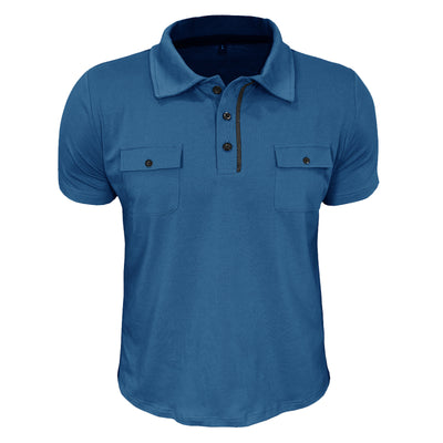 Polo Casual de Verano con Bolsillos y Botones para Hombre - Image 22