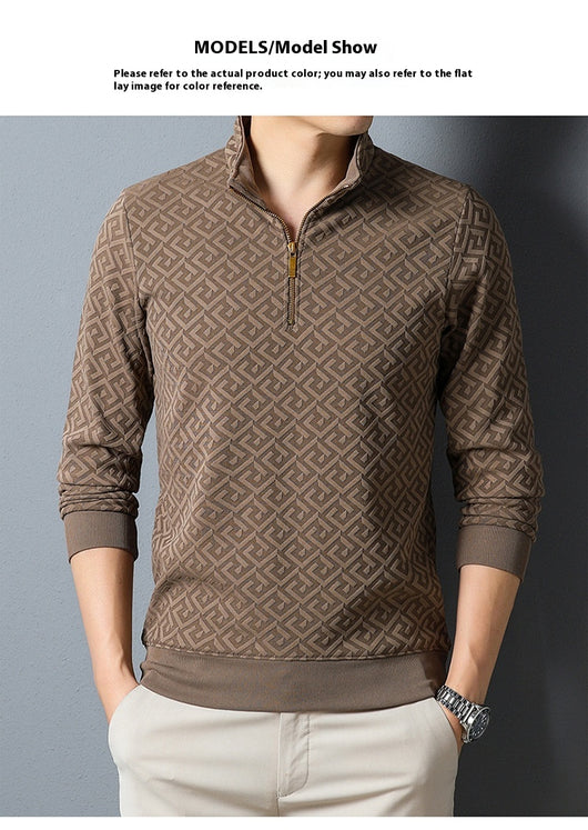 Camisa Casual con Cuello de Solapa y Cierre de Cremallera para Hombre - Image 10