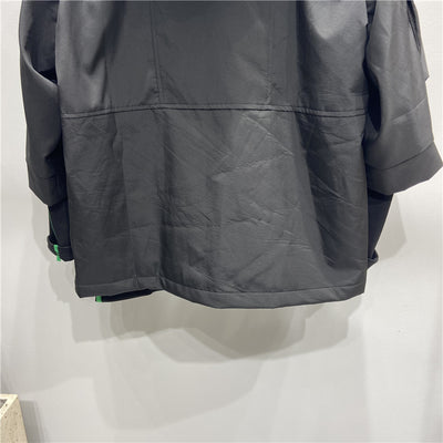 Chaqueta Hoodie Negra Suelta para Hombre - Image 2