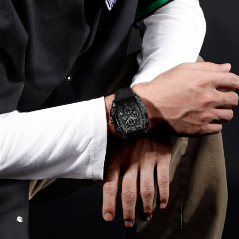 Reloj Deportivo Hombre Cuarzo Correa Silicona Resistente al Agua Luminoso