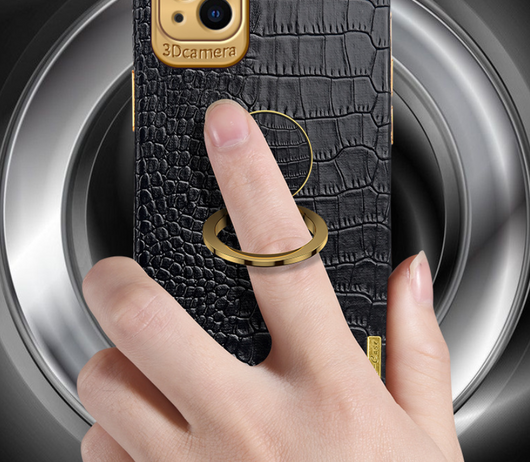 Funda Protectora para Teléfono con Anillo y Acabado Cromado - Image 9